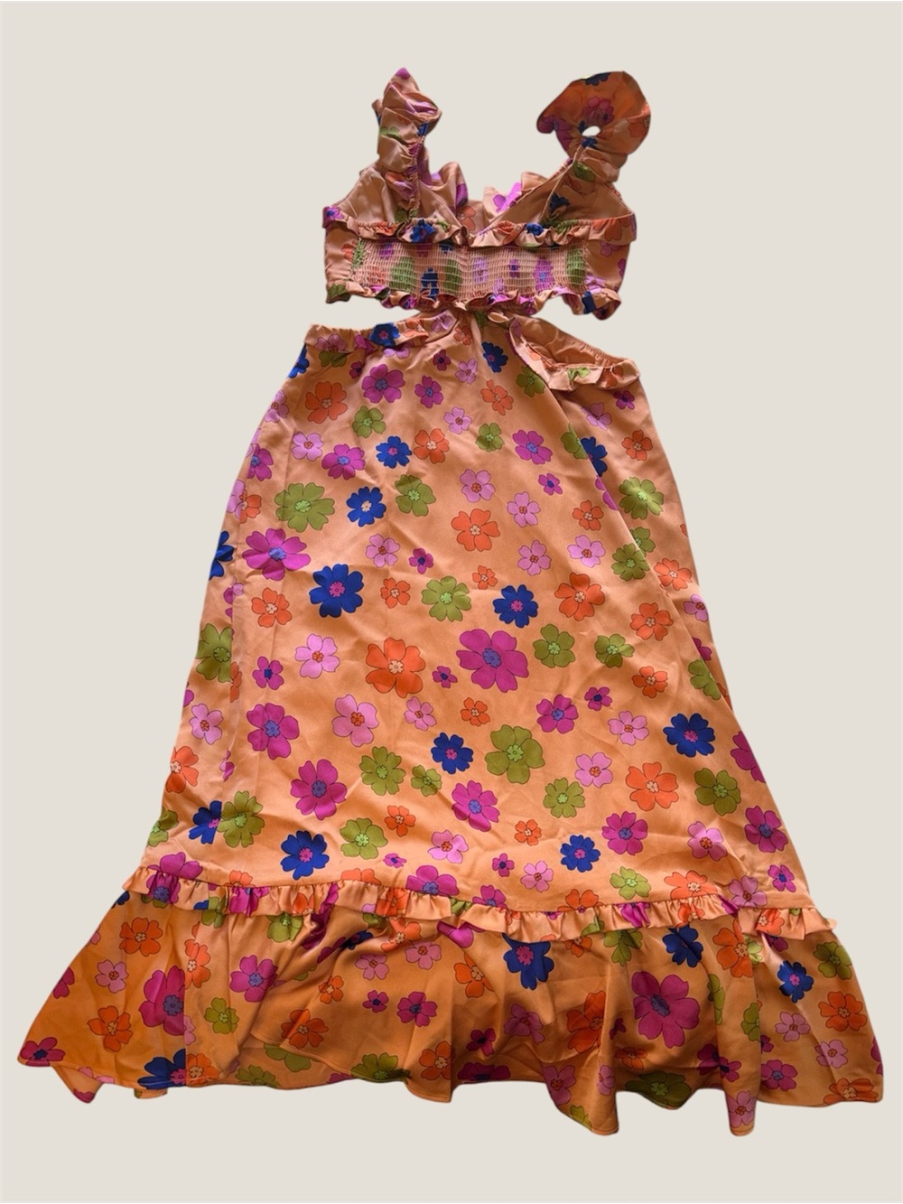 Show Me Your Mimi Poppin Poppy Orange Lane Floral Midi Dress - Picture 9 of 10